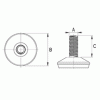 Chrome capped adjustable feet [025] (025309069903)